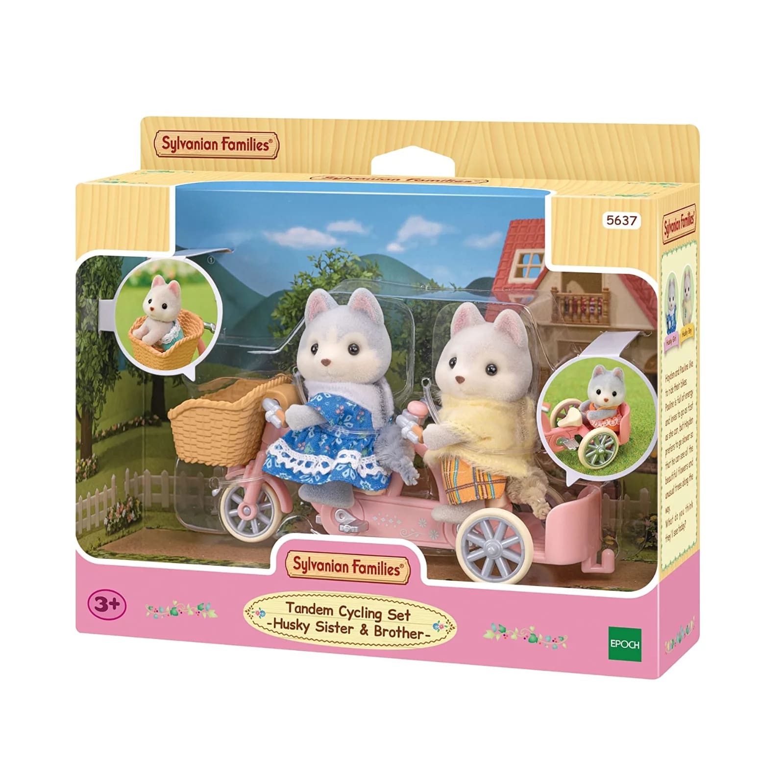 Sylvanian Families - Set Hermano Hermana Husky Bicicleta 5637