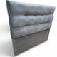 thumbnail image 2 of Respaldo De Cama 1 Plaza Valencia Felpa Gris, 2 of 2