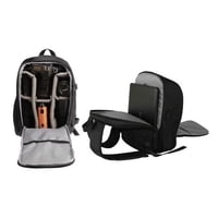 Genérico - Mochila Gris Para Accesorios Fotográficos + Funda De Lluvia