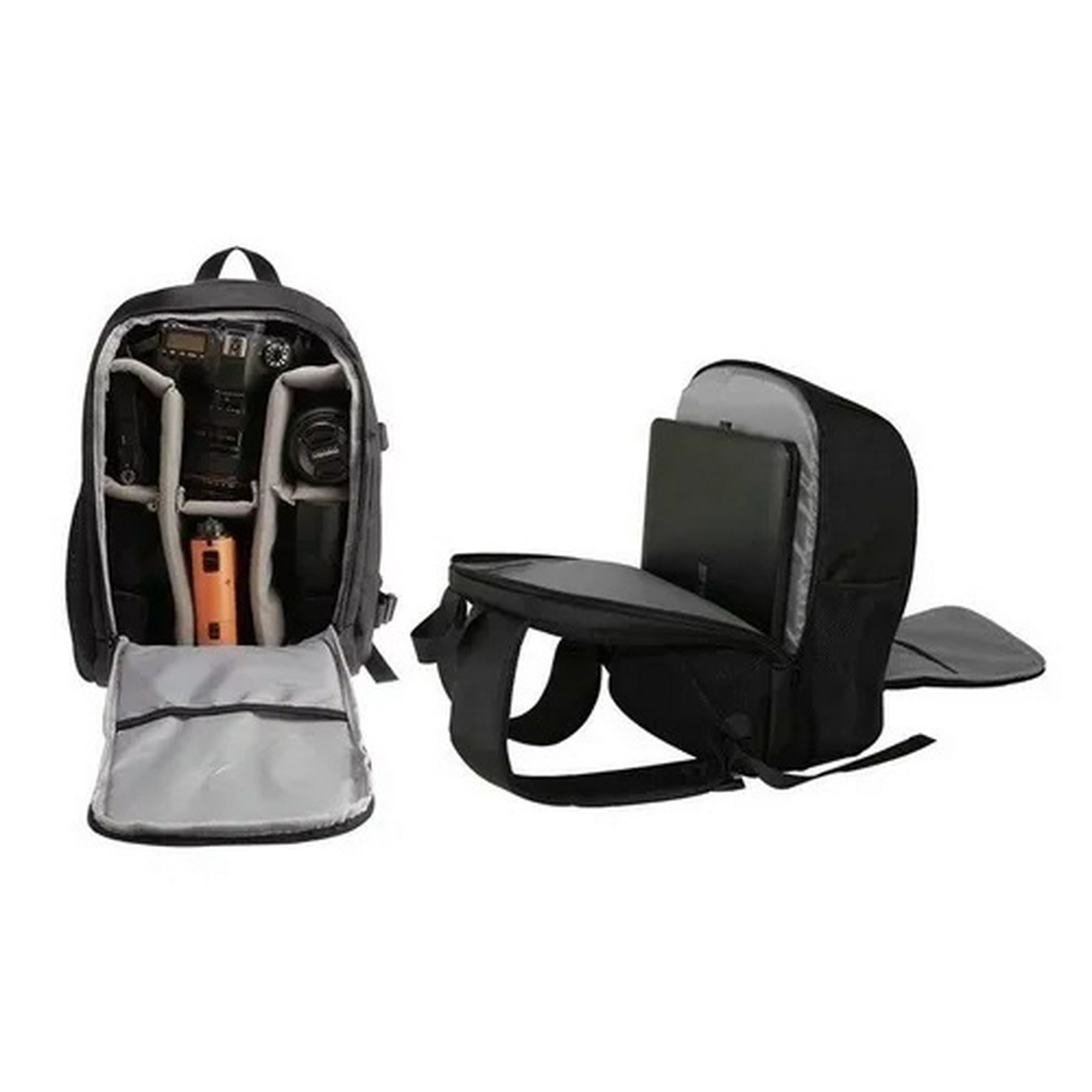 Genérico - Mochila Gris Para Accesorios Fotográficos + Funda De Lluvia
