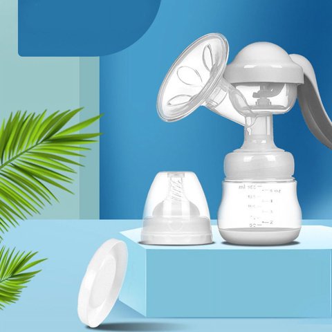 Genérico - Extractor Leche Manual Vaso Boca Ancho Mamas Bebes Lau