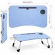 thumbnail image 2 of WSA Escritorio Plegable para Portátil con Portavasos y Ranura para Tablet - Bandeja Portátil para Cama y Sofá, Soporte Grande para Notebook para Desayunar, Escribir y Estudiar (Azul), 2 of 7