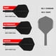 thumbnail image 3 of Alas de dardo Target Darts n.º 6 negro – juego de 3, 3 of 6