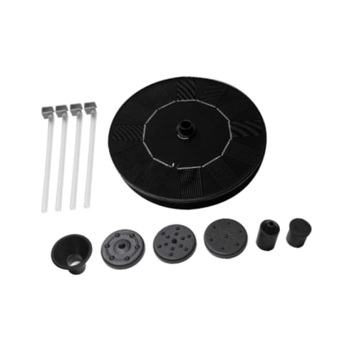 Magideal - Bomba De Fuente Solar Para Baño De Pájaros De 1 W, Bomba De Fuente Solar Para Baño De Pájaros Con 6 Boquillas Para Jardín, Estanque, Piscina, Pecera,