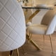 thumbnail image 4 of Comedor Mesa Equiz 100cm (Patas X Dorada) + 4 Sillas Adela Beige, 4 of 4