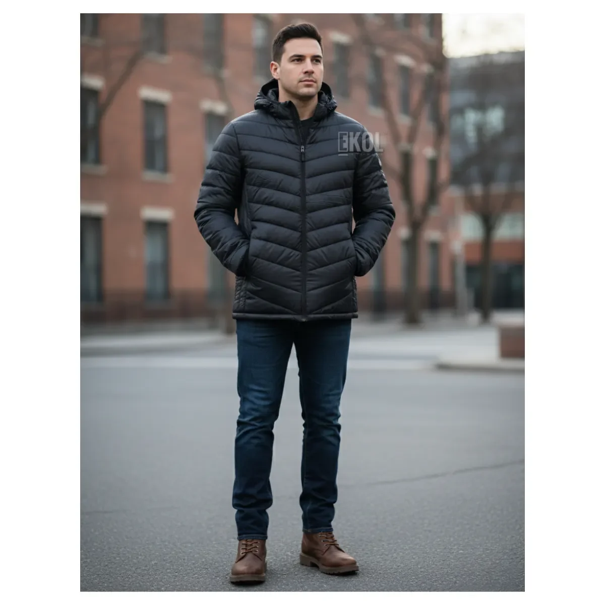 Genérico - Chaqueta Parka Térmica Negra Comodidad Y Calce Perfecto