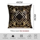 thumbnail image 2 of Juego de 2 fundas de almohada decorativas negras y doradas de 45 x 45 cm. Ideal para sofá, sala de estar, decoración del hogar., 2 of 5