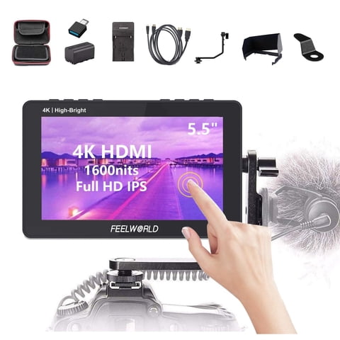 Feelworld F6 Pro Monitor Integrado En Cámara 5.5"" 4K Hdmi 1600 Nits