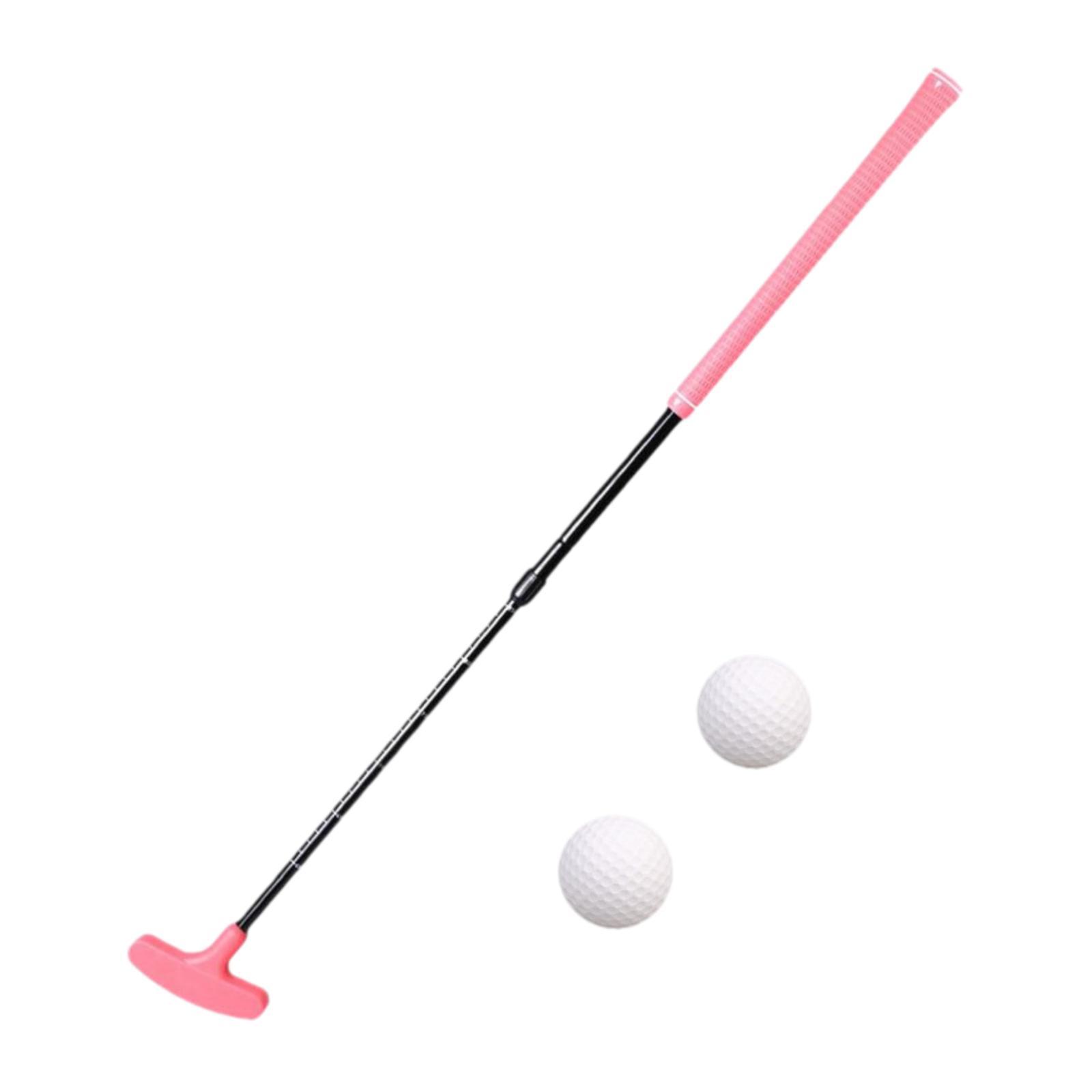 Magideal - Putter De Golf Retráctil, Mini Putter De Golf Para Hombres Y Mujeres, Ajustable Para Adultos Y Niños, Ayuda Para Práctica De Putting De Golf, Club De Rosa