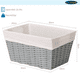 thumbnail image 3 of Canasto Cesta Organizadora Carry All Estilo Ratán Decorativo Gris, 3 of 5