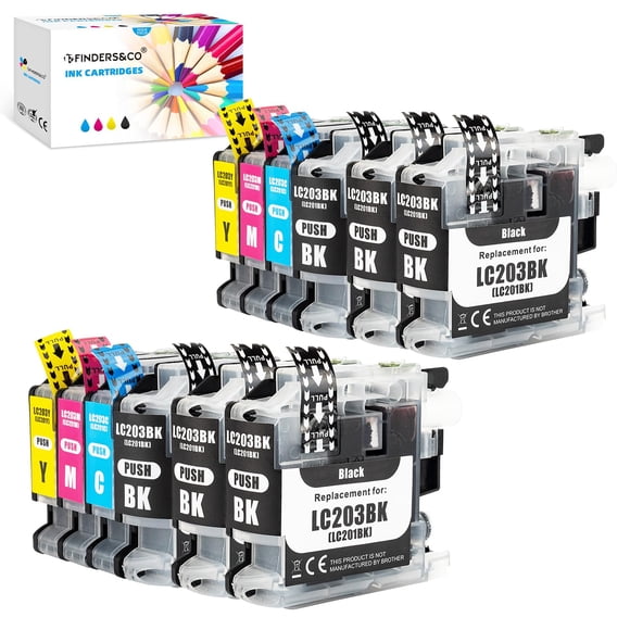 Cartucho de tinta F FINDERS&CO LC203 - Pack de 12