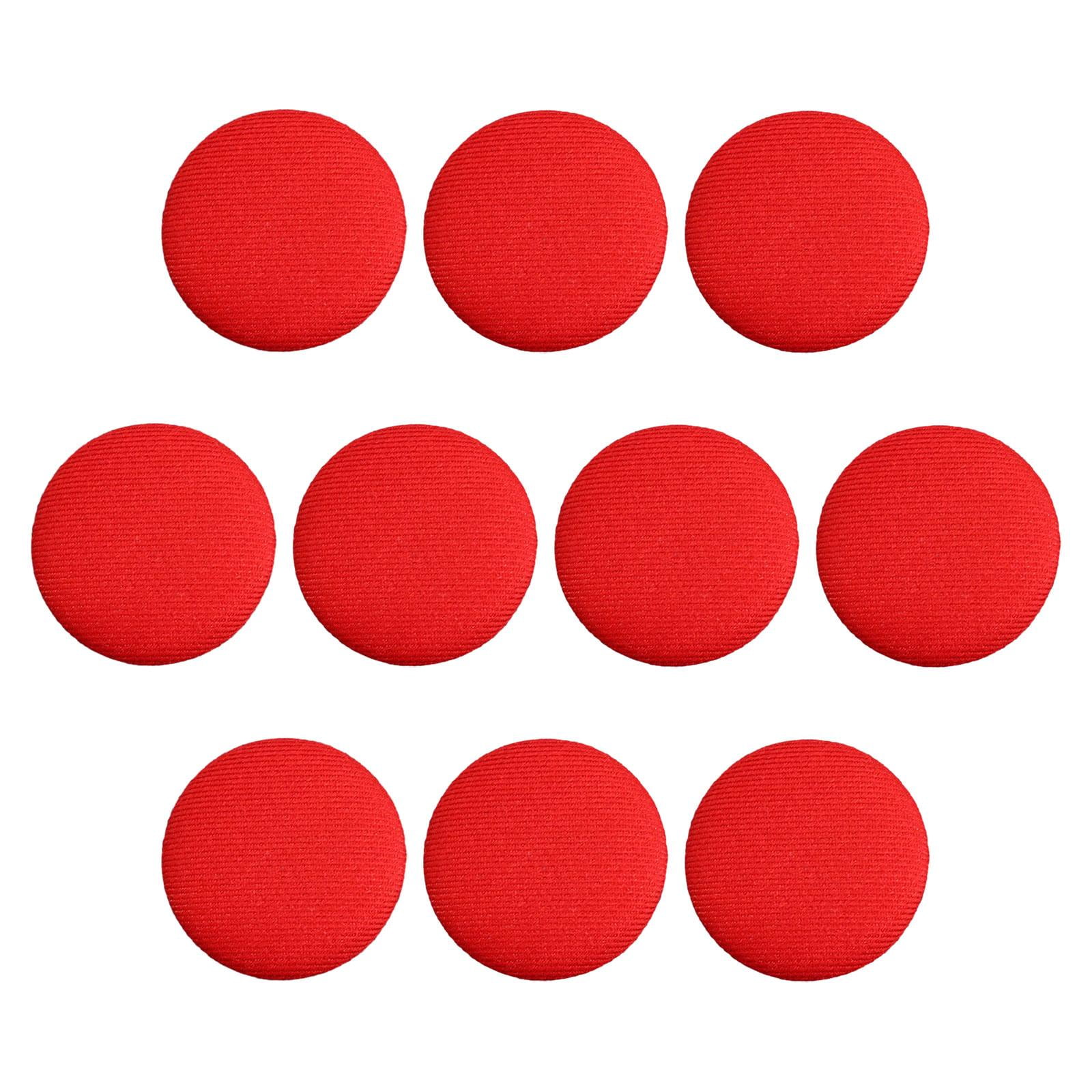 Bothyi - 10x Botones Cubiertos De Tela, Botones De Vástago De Metal Diy Para Chaquetas, Prendas De Vestir, Color Rojo