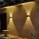 thumbnail image 3 of Iluminaciones De Pared Solar Arriba Abajo 2 Paquete 4 Led Sconce Solar Iluminación De La Valla Impermeable De La Cubierta Para La Decoración Al Aire Libre De La Casa (blanco Cálido Y Blanc, 3 of 3
