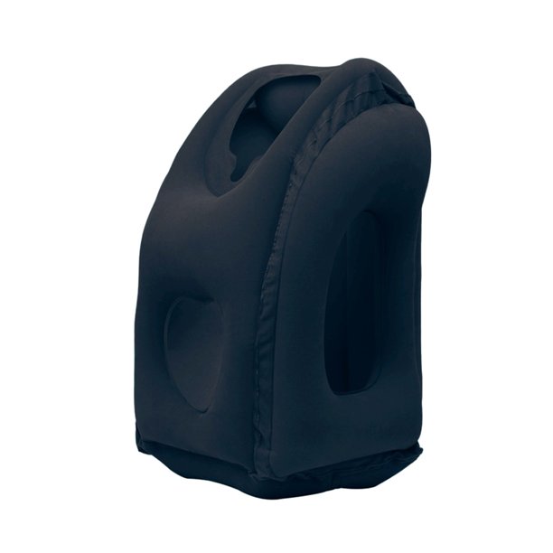 Almohada de viaje inflable para avión, almohada de aire inflable para el cuello para dormir y evitar el dolor de cuello.
