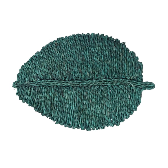 Manteles individuales TOV Furniture de pasto marino verde hoja, juego de 4
