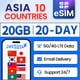 thumbnail image 1 of Esim Asia Plan De Datos Prepago 20gb Por 20 Días, 1 of 6