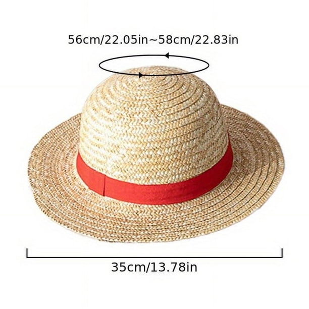 One Piece Inspired Straw Summer Hat, One Piece Cosplay Costume Hat Accessory