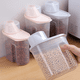 thumbnail image 4 of Recipientes herméticos para almacenar alimentos secos, dispensador de contenedores de almacenamiento de plástico libre de BPA con pico vertedor, taza medidora para cereales, harina y suministros para, 4 of 5