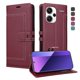thumbnail image 1 of Premium Wallet Case for Xiaomi Redmi Note 13 Pro Plus with Card Slots & Kickstand, Flip Cover Red, 1 of 6