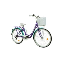 Totem - Bicicleta City Dama Aro 26 Morado Turquesa