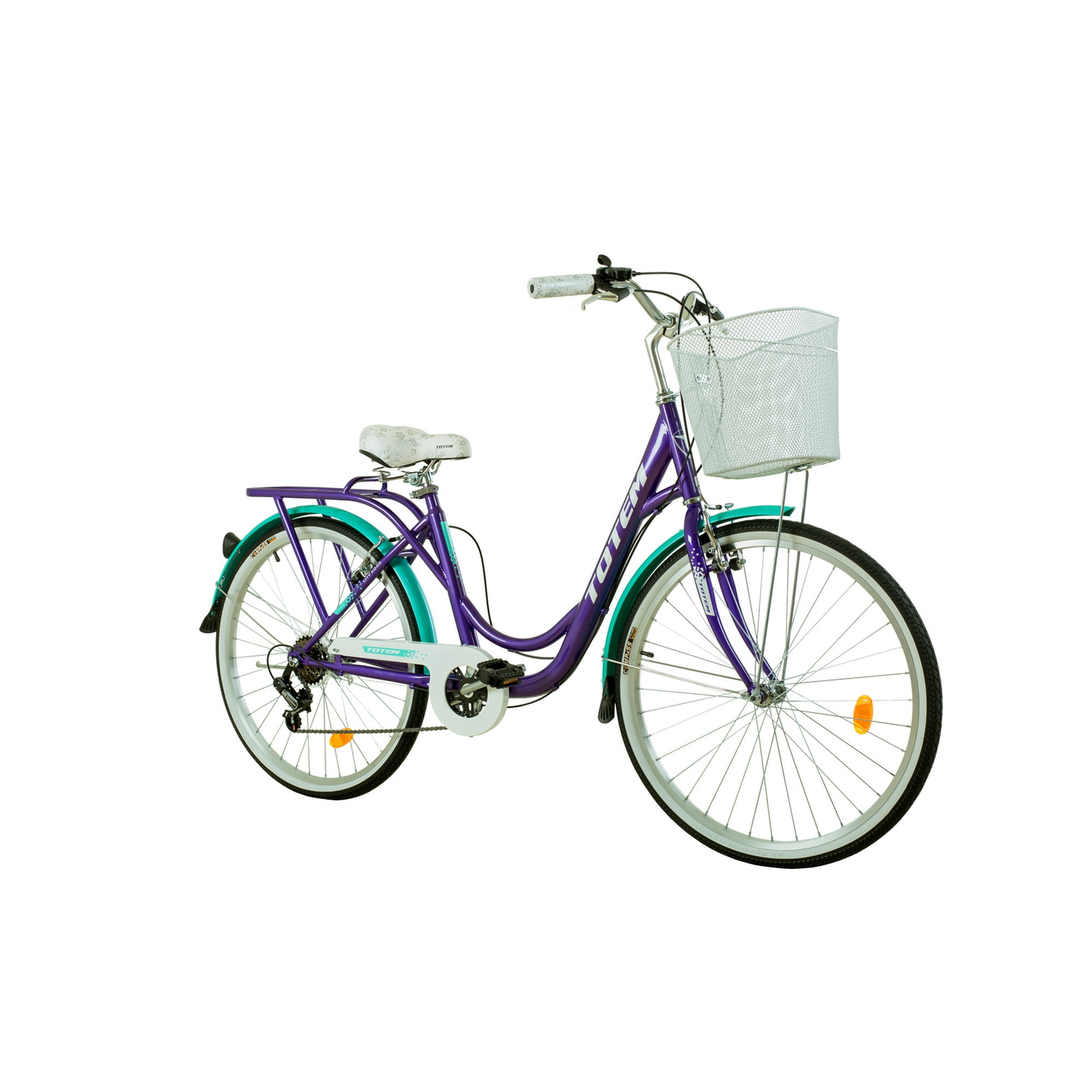Bicicleta Totem City Dama Aro 26 Morado Turquesa