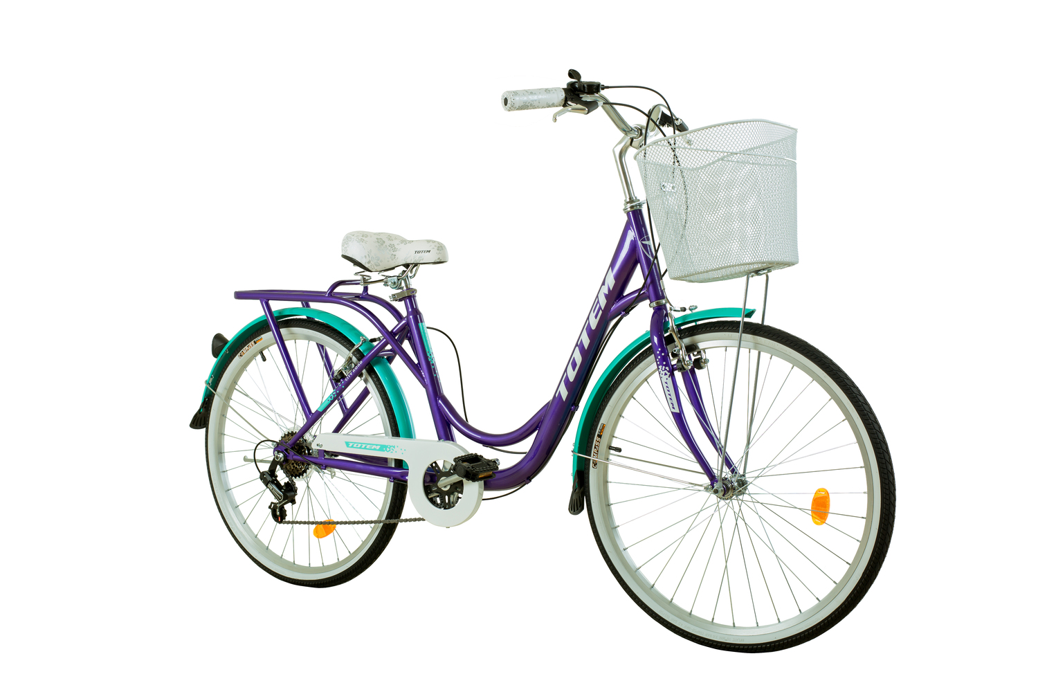 Totem - Bicicleta City Dama Aro 26 Morado Turquesa