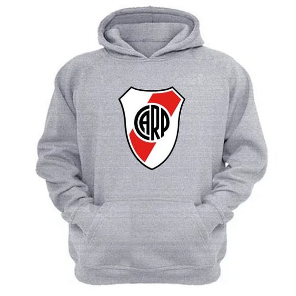 Polerón Canguro River Plate Gris Claro Talla S Unisex