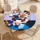 thumbnail image 4 of El mundo de Bobby-theme Fitted Round Tablecloths Elastic Edged Table Covers Waterproof Table Cloth for Kitchen Holiday Party Tables Decor 120cm, 4 of 6