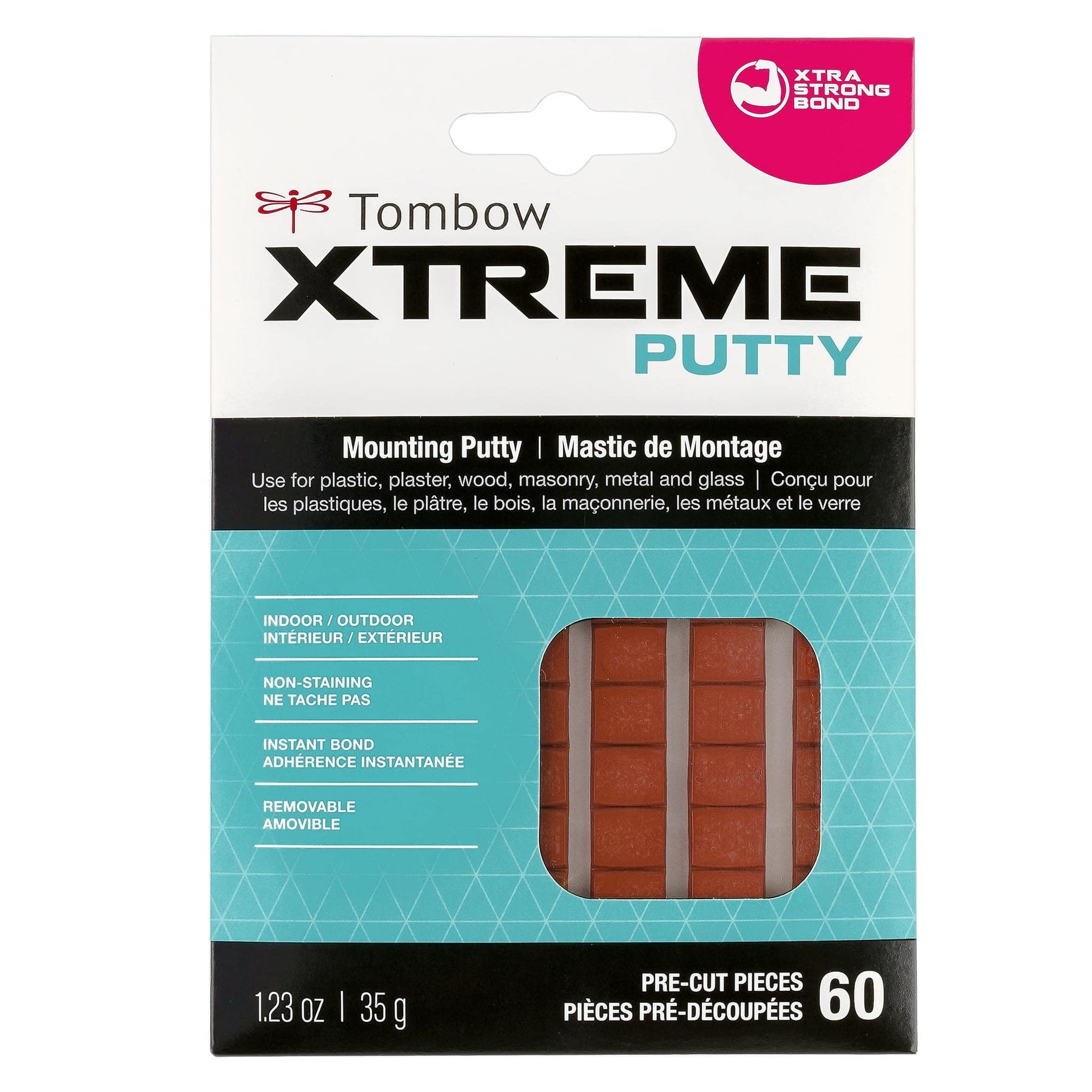 Masilla De Montaje Tombow 62133 Xtreme Extraíble Para Interiores Y Exteriores