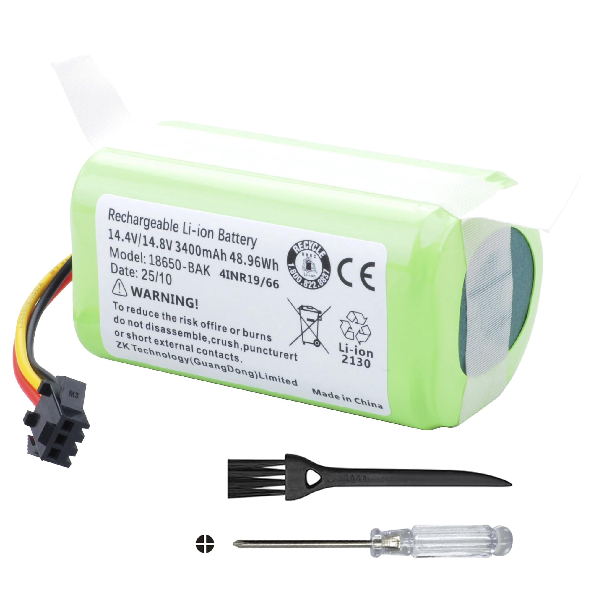 Batería Cqceo 14.4v 3400mah Para Robot Aspiradora Eufy X10 Pro Omni