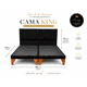 thumbnail image 4 of Cama King Negra con Base y Respaldo Lineal Sin Colchón, 4 of 4