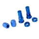 thumbnail image 1 of Motocicleta CNC Billet Neumático Válvula Neumático Llanta Tuerca de bloqueo Tapa Kit espaciador Azul, 1 of 5