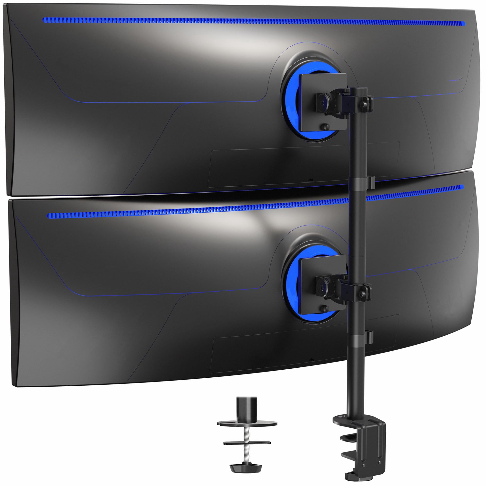 Soporte Para Monitor Vivo Stand-v202r Doble Para Pantallas Ultrawide De 49" En Negro