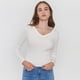 thumbnail image 3 of Sweater Mujer Cuello V Slim Ecru Corona, 3 of 5