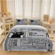 thumbnail image 1 of 3pcs Cute Cat Wizard Merlin D&D Themed Bedding Set Duvet Cover and Pillowcase Set Soft and Comfortable, 1 of 5