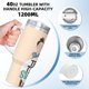 thumbnail image 5 of Teeny y Tiny Vaso aislado de acero inoxidable con asa, diseño temático, regalo para familia, amigos y fans; incluye pajita y encaja en el portavasos estándar, 40 oz, 5 of 6