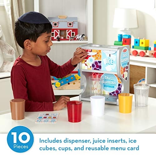 Melissa & Doug Wooden Thirst Quencher Dispensador De Bebidas Con Tazas, Inserciones De Jug Melissa & Doug Melissa & Doug