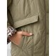 thumbnail image 5 of Chaqueta Acolchada con Forro de Estampado de Leopardo para Mujer INSPIRE CHIC con Cuello Redondo de Canalé y Bolsillos Pequeña Verde, 5 of 6