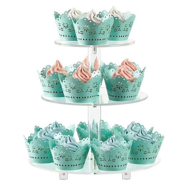 Soporte Para Cupcakes 3 Pisos Color Negro