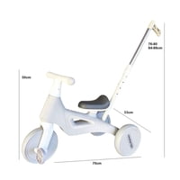 Vipnetwork - Triciclo Infantil Multifuncional 5 En 1 Con Pedales Gris