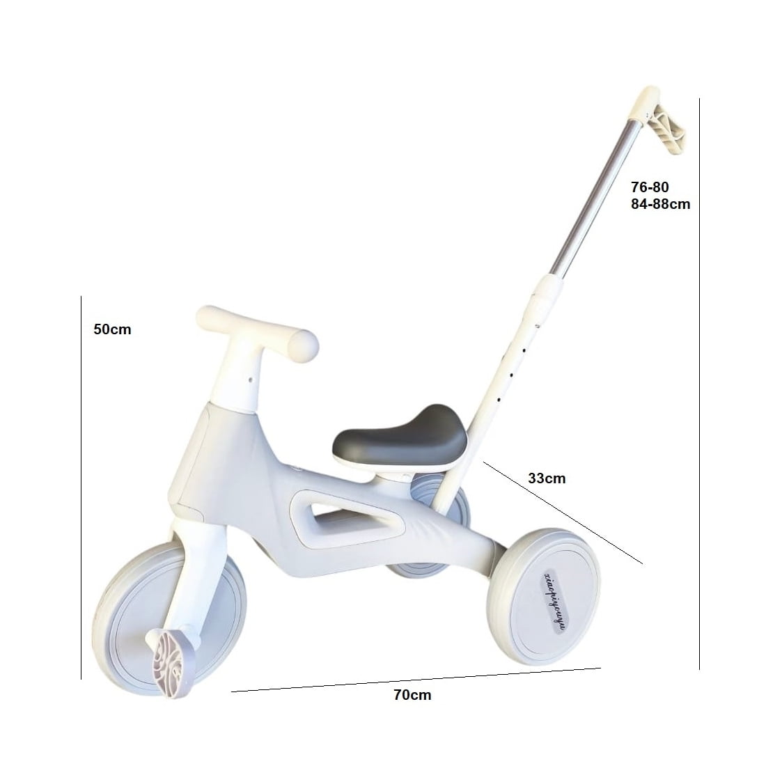 Vipnetwork - Triciclo Infantil Multifuncional 5 En 1 Con Pedales Gris