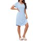 thumbnail image 4 of Camisón de Modal para Mujer INSPIRE CHIC con Escote en V, Manga Corta y Volantes, Largo a la Rodilla, Ropa de Descanso XL Azul, 4 of 6