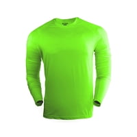 Snix - Polera Fit De Adulto Primera Capa Para Futbol Manga Larga Verde Fluor Talla L