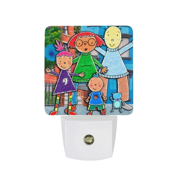 Pinky Dinky Doo Luz nocturna LED con sensor de anochecer a amanecer para dormitorio, baño, pasillo, escaleras - Lámpara LED nocturna de enchufe, 0.5W - 1 pieza