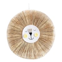 Magideal - Cabeza De Animal Tejida Con Dibujos Animados, Barba, León, Borla, Arte De Pared, Diámetro De 20 Pulgadas Para Habitación De Guardería, Tejido C