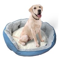 Crusec - Cama Cojín 70 Cm Mascotas Acolchada Grande Para Perro Y Gato Azul