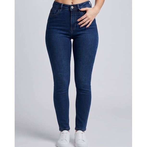 Pantalón Urban Azul Oscuro Skinny Tiro Alto Modelador - IMP5717