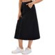 thumbnail image 4 of INSPIRE CHIC Falda de Mujer Regreso a Clases Denim con Botones al Frente Abertura Alta en la Cintura Línea A Bolsillos Midi Falda de Mezclilla L Negro, 4 of 6