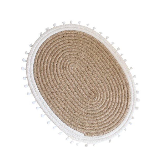 Posavasos Para Bebidas, Antideslizante, Para Casa De Campo, Para Festivales De Vacaciones, Accesorios Para Fotos, óvalo Blanco