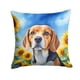thumbnail image 1 of Cojín Sunflowers Beagle 14 X 14 Cm, 1 of 6